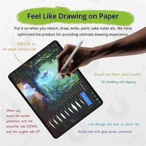 img 1 attached to 📱 Premium Siotector Detachable Magnetic Paper Texture Screen Protector for iPad Pro 11 Inches (2018, 2020, 2021) and iPad Air 10.9 Inches - Enhanced PET Matte Film, Removable & Reusable