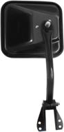 enhance your jeep cj with the fit system 60020c driver side mirror: black, foldaway, manual logo