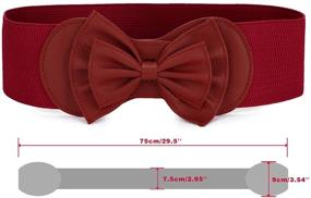 img 2 attached to 🎀 Elastic Ladies Women's Accessories - Allegra Bowknot Buckle