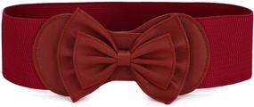 img 4 attached to 🎀 Elastic Ladies Women's Accessories - Allegra Bowknot Buckle