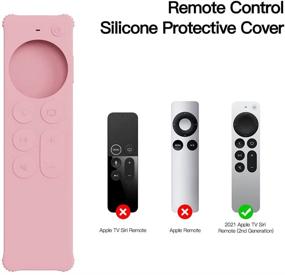 img 3 attached to AWINNER Чехол Compatible For 2021 Apple TV Siri Remote (2-го поколения) - Легкий [Anti Slip] Ударопрочный силиконовый чехол Compatible For 2021 Apple TV 4K и Apple TV HD (Розовый)