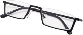 img 3 attached to 👓 Half Rim Metal Frame Reading Glasses for Women and Men - Reducblu Readers