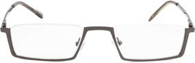 img 2 attached to 👓 Half Rim Metal Frame Reading Glasses for Women and Men - Reducblu Readers