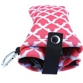 img 1 attached to Double Pocket Soft Cushioned Eyeglass And Sunglasses Holder With Clip By Buti-Eyes (Coral Tulip)