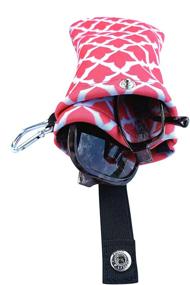 img 2 attached to Double Pocket Soft Cushioned Eyeglass And Sunglasses Holder With Clip By Buti-Eyes (Coral Tulip)