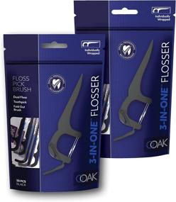 img 4 attached to 🦷 OOAK 3-in-one Flosser - Black: 2 Packs of 30pc for Efficient Oral Care