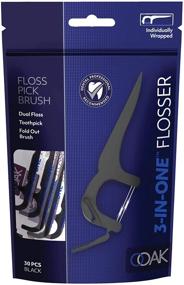 img 3 attached to 🦷 OOAK 3-in-one Flosser - Black: 2 Packs of 30pc for Efficient Oral Care