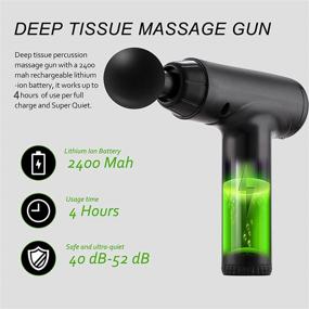 img 2 attached to 💪 STARHUI Deep Tissue Muscle Massage Gun Electric Handheld Percussion Massager for Back, Neck, Shoulders, Arms – 6 Adjustable Speeds, 4 Interchangeable Heads (White)