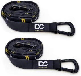 img 4 attached to Enhanced Double Circle Numbered Straps with Quick Adjust for Gymnastic Rings - Carabiner Hook System, Exercise Videos Guide, Full Body Workout, Cross-Training, and Home Gym (Straps Only)