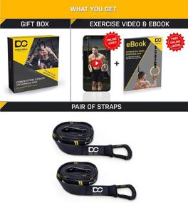 img 3 attached to Enhanced Double Circle Numbered Straps with Quick Adjust for Gymnastic Rings - Carabiner Hook System, Exercise Videos Guide, Full Body Workout, Cross-Training, and Home Gym (Straps Only)