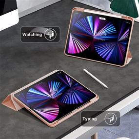 img 1 attached to INFILAND Совместимый с чехлом для iPad Pro 11 2018/2020/2021 с держателем для карандаша и...