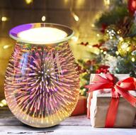 🎆 fireworks 3d glass electric wax melt warmer - attractive design for scented wax home office decor - air freshener and melter by kalaskorner логотип