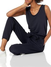 img 2 attached to 👗 Women's Supersoft Sleeveless Jumpsuit by Daily Ritual - Clothing for Women, Jumpsuits, Rompers & Overalls