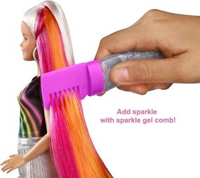 img 2 attached to 💫 Sparkling Hair Barbie Doll - Rainbow Shine