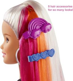 img 1 attached to 💫 Sparkling Hair Barbie Doll - Rainbow Shine