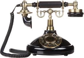 img 4 attached to 📞 Vintage Decorative Telephone: Design Toscano PM1920 Antique Brittany Neophone 1929 Rotary Corded Retro Phone in Classic Black
