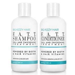 img 4 attached to ✨ Big Kizzy Volumizing Biotin Shampoo & Conditioner Set: Gentle Hair Care for Extensions, Color & Keratin Treatments, Strengthens & Nourishes Fragile Hair