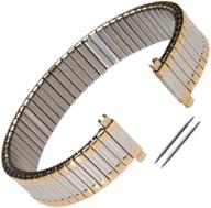🔗 gilden custom length women's expansion watch band 12-16mm two-tone stainless steel - model 144-t logo
