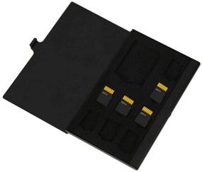 img 1 attached to High-Quality Aluminum Memory Card Storage Box with 9 Slots for SD, Micro SD, MMC, and TF Cards