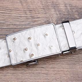 img 2 attached to SIMU Ostrich Embossed Pattern Automatic Men's Accessories in Belts