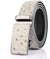 simu ostrich embossed pattern automatic men's accessories in belts logo