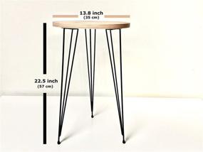 img 1 attached to PAK Home Round Wood Sofa Side Tables - Set of 2, Perfect for Small Spaces, Nightstand Bedside Table with Elegant Metal Legs for Bedroom, Living Room, Office, Balcony - Exquisite Gold High Gloss Finish