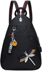 img 4 attached to 👜 Eshow многофункциональный рюкзак-сумка через плечо для женщин, плечевые сумки и кошельки - идеальные сумки-хобо