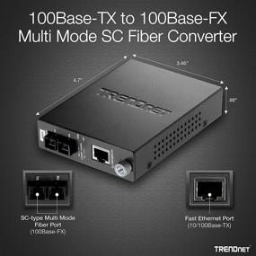img 1 attached to 🔌 TRENDnet TFC-110MSC: 100Base-TX to 100Base-FX Multi Mode SC Fiber Media Converter, Wall Mountable, Lifetime Protection