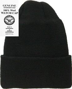 img 1 attached to 🧢 Quality American-Made 100% Wool Ski Watch Cap - Genuine Wool, 3 Pack