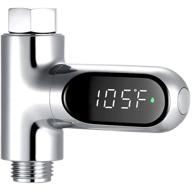 🚿 convenient instant-read shower thermometer with led digital display, 41~185℉ fahrenheit/ centigrade readings and 360° rotating screen – perfect baby bathroom kitchen accessory! logo