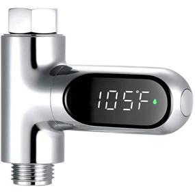 img 4 attached to 🚿 Convenient Instant-Read Shower Thermometer with LED Digital Display, 41~185℉ Fahrenheit/ Centigrade Readings and 360° Rotating Screen – Perfect Baby Bathroom Kitchen Accessory!