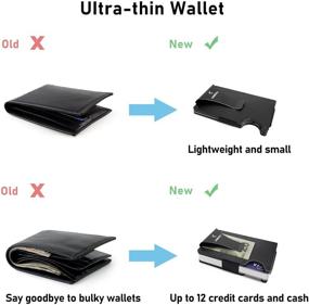 img 2 attached to 👝 Carbon LUNERKU Minimalist Wallets with RFID Blocking - Essential Men's Accessories