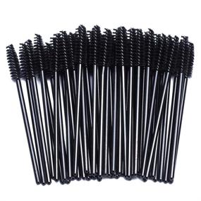 img 4 attached to 💯 100 Pieces Disposable Eyelash Mascara Applicator Wand Lashes Brush Eyebrow Spoolies for Extension - BTYMS