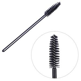 img 2 attached to 💯 100 Pieces Disposable Eyelash Mascara Applicator Wand Lashes Brush Eyebrow Spoolies for Extension - BTYMS