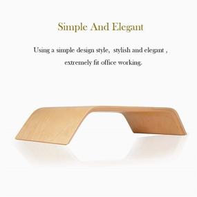 img 3 attached to 🖥️ Enhance Your Workstation with SAMDI Wooden Computer Monitor Stand & Storage Organizer - Ideal for Laptop, iMac, and Desk with Tablet Space (White)