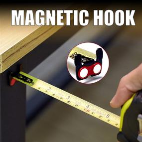img 2 attached to 📏 Kutir 12-Foot Measuring Tape Measure - Easy-to-Read Dual Ruler, Retractable, Heavy-Duty, Magnetic Hook, Metric & Imperial Measurement, Shock-Absorbent Rubber Case