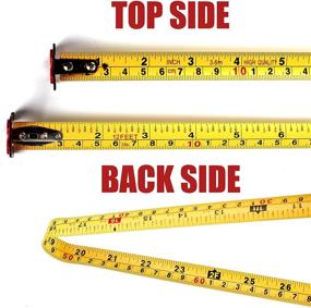 img 3 attached to 📏 Kutir 12-Foot Measuring Tape Measure - Easy-to-Read Dual Ruler, Retractable, Heavy-Duty, Magnetic Hook, Metric & Imperial Measurement, Shock-Absorbent Rubber Case