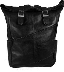 img 2 attached to Compartment Laptop Backpack Leather Mid Size Backpacks