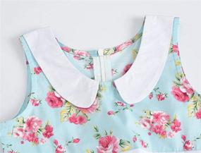 img 2 attached to 🌸 Stylish Vintage Floral Swing Dress - Trendy Sleeveless Polka Dot Design for Girls aged 3-11 Years