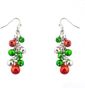 img 3 attached to Lux Accessories Multicolor Christmas Earrings Girls' Jewelry