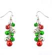 lux accessories multicolor christmas earrings girls' jewelry logo