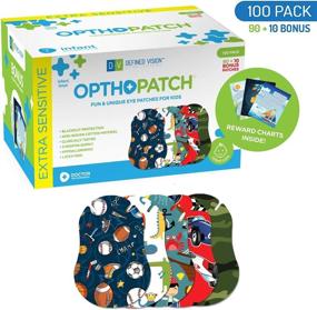 img 3 attached to 👁️ Soothing Adhesive Eye Patch for Boys - 100 Pack, Designed for Extra Sensitive Infants (Series I)