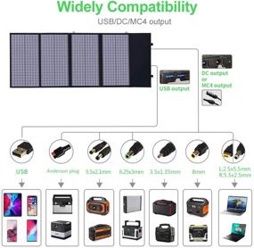 img 3 attached to 🔋 Складная солнечная панель X-DRAGON 130W: портативное зарядное устройство для энергостанций, ноутбуков, мобильных телефонов и планшетов с совместимостью MC-4 Parallel Port