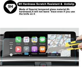 img 1 attached to RUIYA GPS Navigation Screen Protector for BMW 2/3/4 Series F22 F45 F30 F31 F34 F32 F33 F36 - Clear Trapezoid Tempered Glass 8.8 Inches