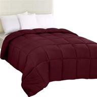 🛏️ utopia bedding all season 250 gsm comforter - soft down alternative duvet insert - box stitched - plush siliconized fiberfill - twin/twin xl size (burgundy) logo