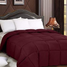 img 3 attached to 🛏️ Utopia Bedding All Season 250 GSM Comforter - Soft Down Alternative Duvet Insert - Box Stitched - Plush Siliconized Fiberfill - Twin/Twin XL Size (Burgundy)