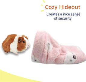 img 3 attached to 🐾 Tierecare Small Animal Fleece Bed - Guinea Pig, Hamster, Rabbit, Hedgehog, Squirrel, Ferret, Chinchilla Hide-Out - Cozy Cage Nest Accessories