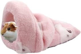 img 4 attached to 🐾 Tierecare Small Animal Fleece Bed - Guinea Pig, Hamster, Rabbit, Hedgehog, Squirrel, Ferret, Chinchilla Hide-Out - Cozy Cage Nest Accessories