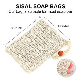 img 2 attached to 🛁 Plastic-Free Soap Bag: Natural Sisal Soap Saver for a Refreshing Shower Experience! (4 Pack)