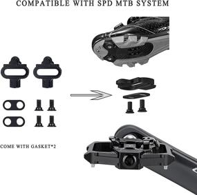 img 2 attached to 🚵 Hybrid Dual Function Mountain Bike Pedals - Flat and SPD Combo Pedals - 3 Sealed Bearing Platform Pedals with SPD Compatibility, Ideal for BMX Spin Exercise, Peloton, and Trekking Bikes